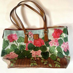Dooney & Bourke Pink Geranium Floral Shoulder Tote